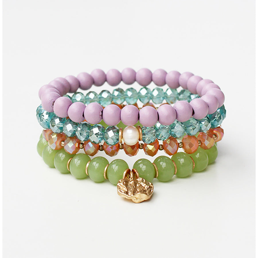 Aleya Bracelet Set - Lavender-Bracelets-Wholesale-Boutique-Clothing-Accessories