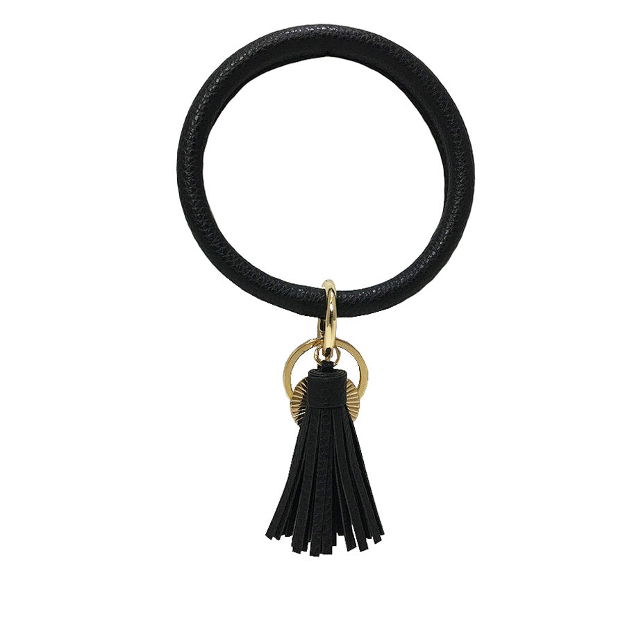 Bracelet Keyring - Black-Bracelet Keyrings-Wholesale-Boutique-Clothing-Accessories
